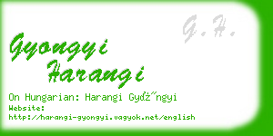 gyongyi harangi business card